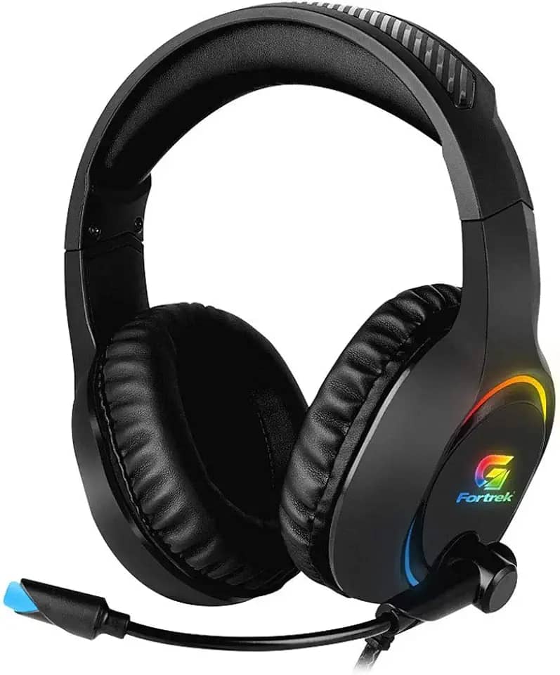 Headset Gamer Holt Preto RGB Fortrek