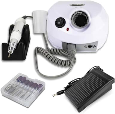 Lixadeira Elétrica Motor Nail Drill Porquinho Bivolt Branco