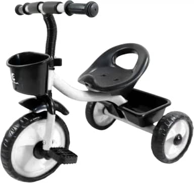 Triciclo Infantil Vermelho Atentu com Pedal 3 Rodas Resistente Brinquedo Infantil para Criança 3 Anos Triciclo Menino com Cesto Cestinha para Passeio e Pedal Infantil (Branco)