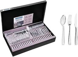 Faqueiro Aço Inox com Faca para Churrasco 72 Peças Tramontina Pacific Prata