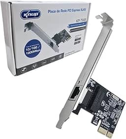 Knup Placa de Rede Gigabit PCI Express 10/100/1000Mbps Realtek 8111 RJ45