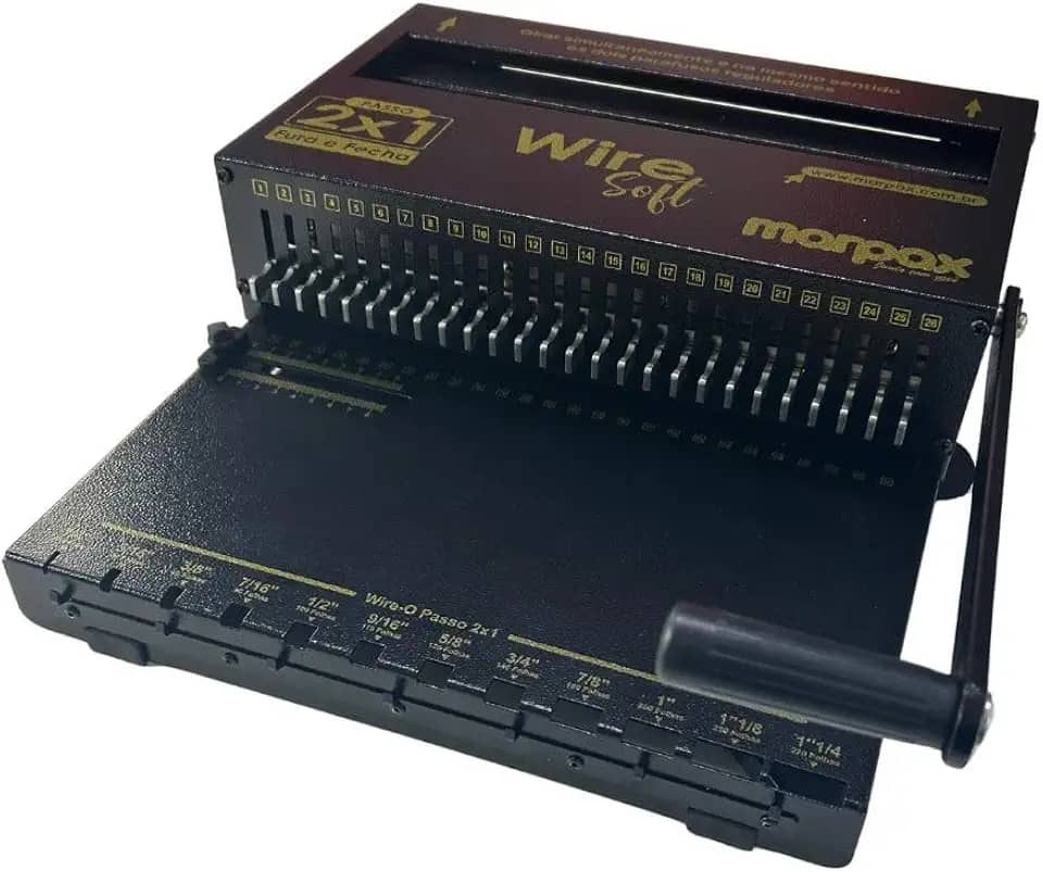 Encadernadora Wire-o 2X1 Black Soft Conjugada Manual 15fls