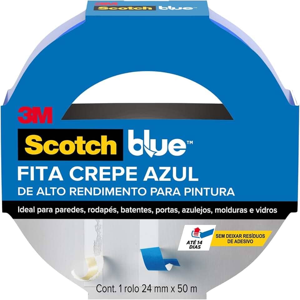ScotchBlue, 3M, Fita Crepe Profissional, 24mm x 50m