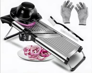 Mandolin, Mandoline Profissional, Fatiador de Legumes, Mandoline, 12 * 40 * 12CM, Pode Ser Cortado e Triturado Mandolim, Disponível Em Quatro Espessuras Ajustáveis Fatiador de Legumes