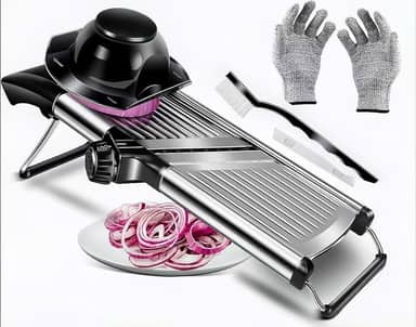 Mandolin, Mandoline Profissional, Fatiador de Legumes, Mandoline, 12 * 40 * 12CM, Pode Ser Cortado e Triturado Mandolim, Disponível Em Quatro Espessuras Ajustáveis Fatiador de Legumes