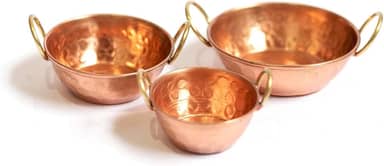 Mini Tacho De Cobre Para Molhos Trio (5cm - 6,5cm - 8cm)