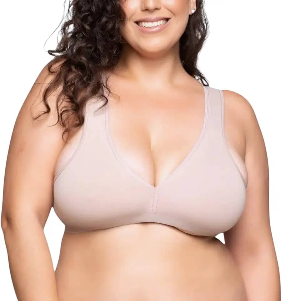 Sutiã Plus Size em Microfibra Sem Bojo Conforto e Sustentação com Alças Reforçadas de Espuma
