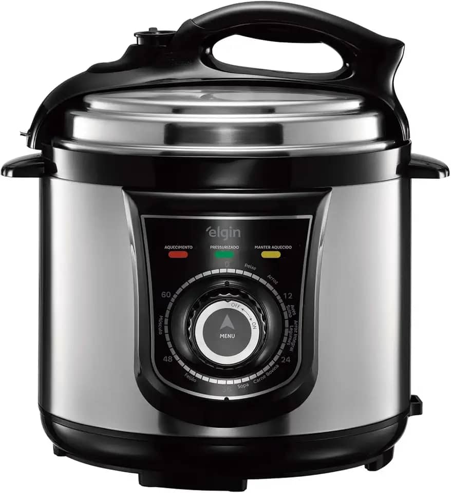 Panela de Pressão Elétrica Elgin 4 Litros Segura e Prática 840W 110V
