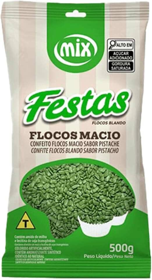 Confeito Granulado Sabor Pistache Realça Cor e Sabor 500g Mix