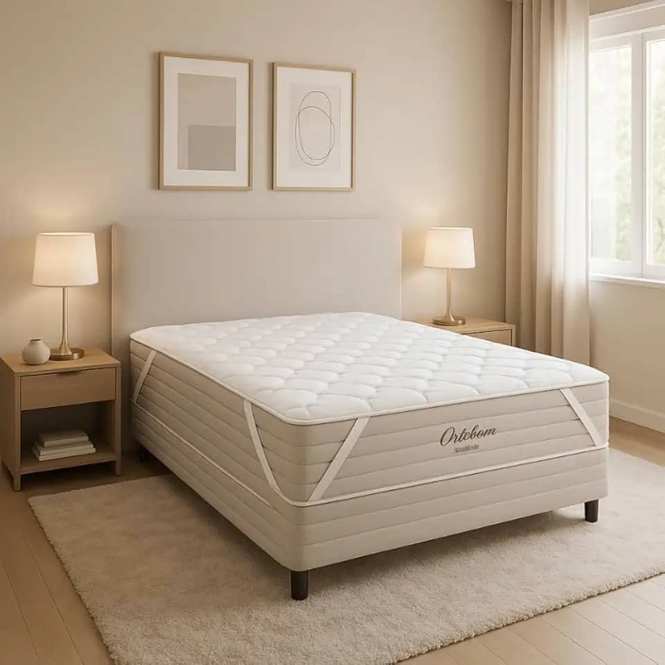 Protetor Colchão Pillow Top100% Algodão Capa Lavável Ortobom (Casal)