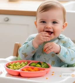 Prato em Silicone com Divisória e Ventosa Twibex (Rosa)