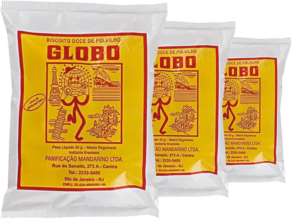 Biscoito Globo Rio de Janeiro, Doce, 3 Pacotes 30g