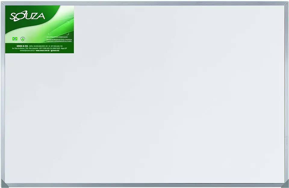 Quadro Branco Standard, 90cm X 60cm, Mold. Alumínio Pop - Souza & Cia (Ref: 5603)
