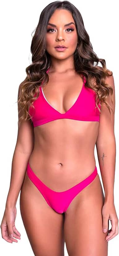 Biquíni MVB Modas Feminino Asa Delta Cintura Alta Fio Dental