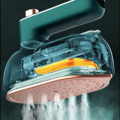 Ferro de Passar Portátil a Vapor, Mini Steamer para Viagem, Bivolt 110V/220V, Verde