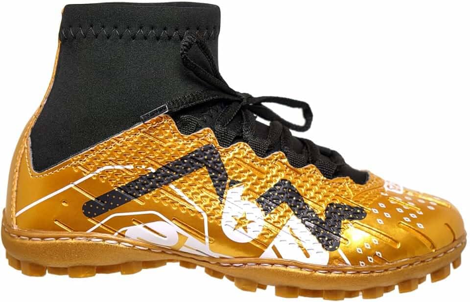 Chuteira Dourada Society Botinha Ouro Infantil Blank 26 ao 33