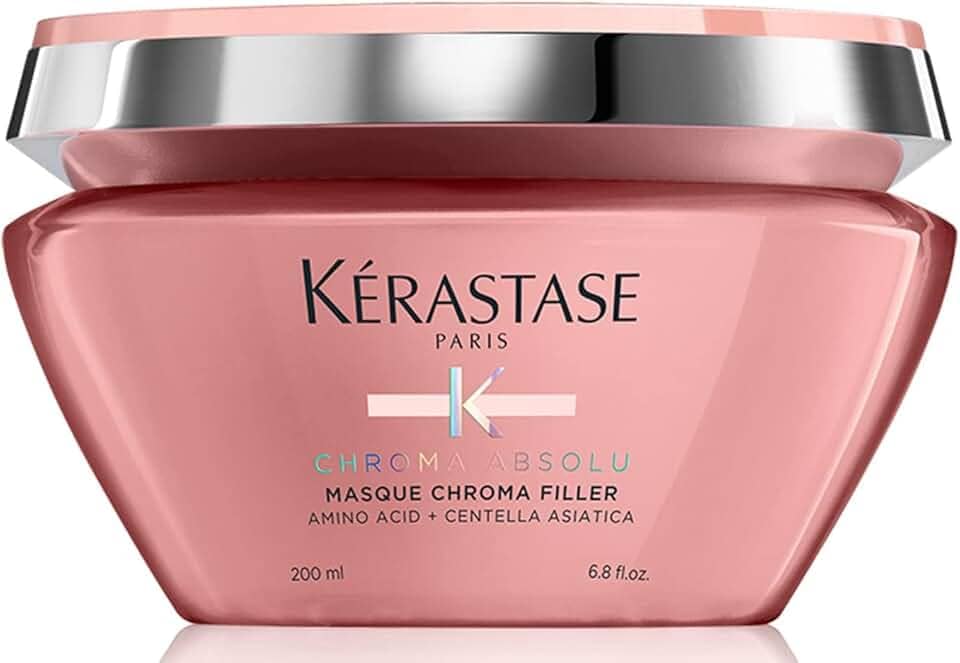 Kérastase Chroma Absolu Chroma Filler Máscara com ação Anti-Porosidade para Cabelos Coloridos Sensíveis ou Danificados de Médios a Grossos, Nutre e Protege a Cor 200ml