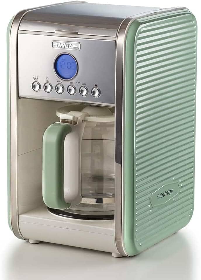 Ariete 1342, Cafeteira Vintage Verde, de 4 a 12 xicaras, Programável, 900Wats - 127V