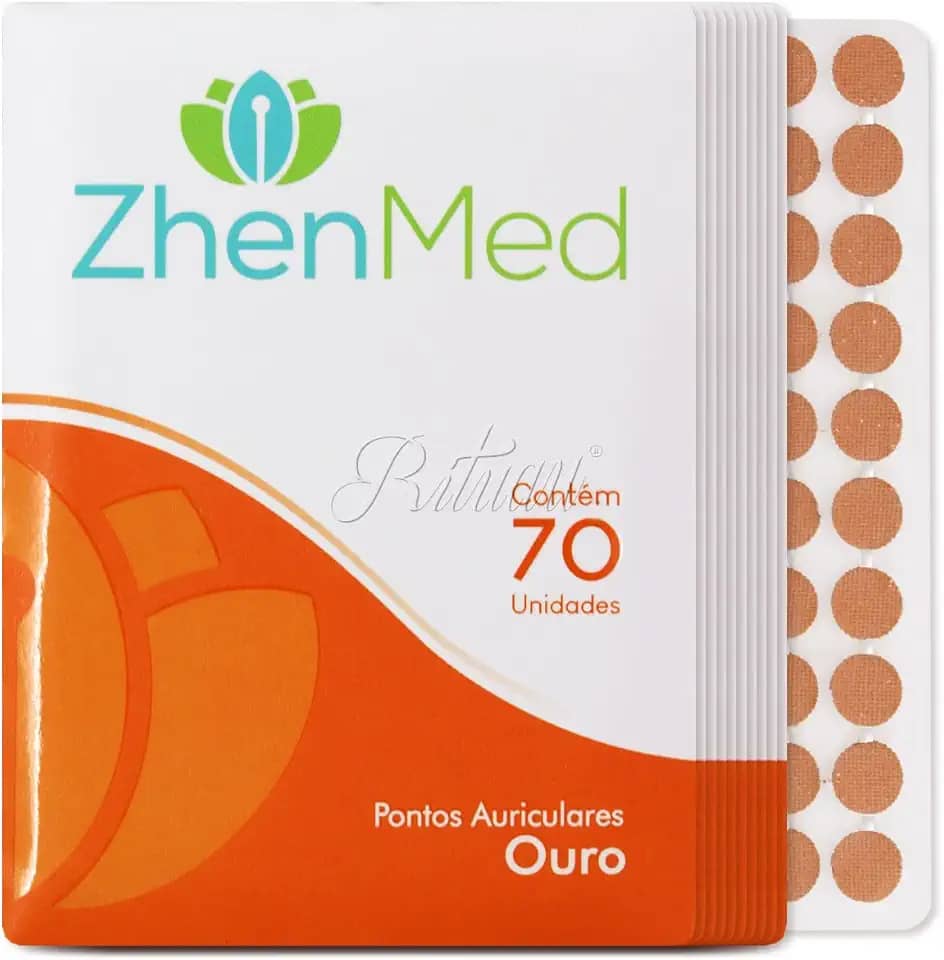Ponto Auricular Ouro 700 Pontos Zhenmed Auriculoterapia (Esparadrapo Redondo)