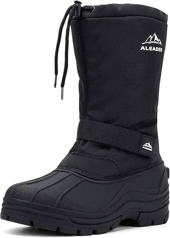 Botas de neve masculinas isoladas impermeáveis para inverno