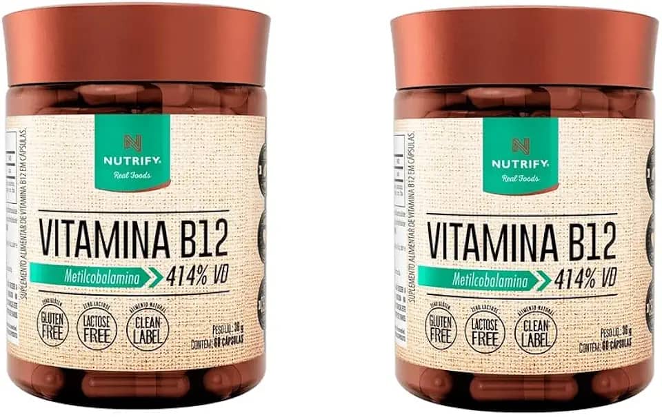 Kit 2X: Vitamina B12 Nutrify 60 Cápsulas