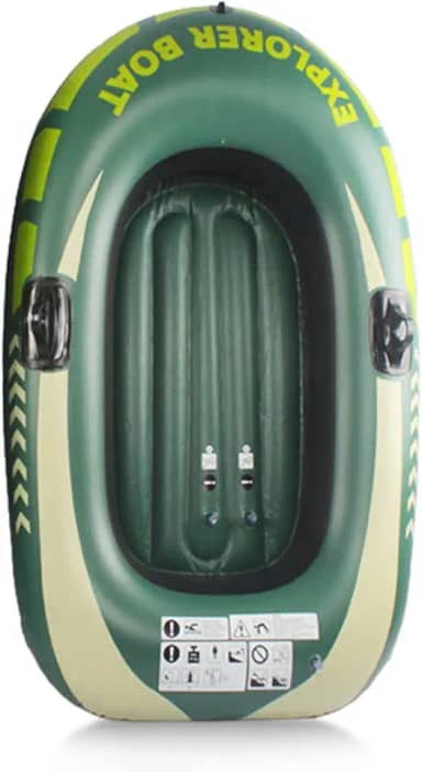 Yuwao Canoa Inflável Barco de Pesca Diversão de Verão Barco Canoa Caiaque para Uma Pessoa Verde PVC