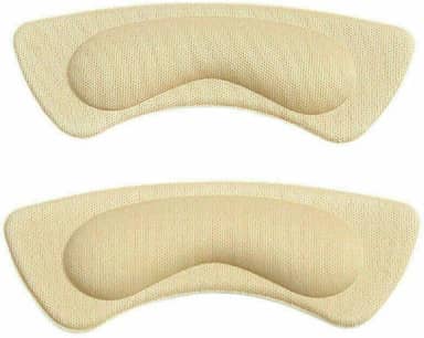 Almofadas de Calcanhar - 3 Pares de Forro Traseiro Bege Autoadesivo, Palmilhas de Sapato, Protetor de Cuidados Com os Pés, Acolchoamento Para Mulheres