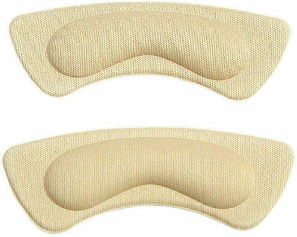 Almofadas de Calcanhar - 3 Pares de Forro Traseiro Bege Autoadesivo, Palmilhas de Sapato, Protetor de Cuidados Com os Pés, Acolchoamento Para Mulheres