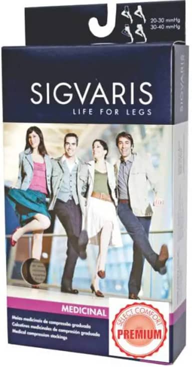 Meia 3/4 Select Comfort Ponteira Aberta 20-30 mm, Bege, Médio, Sigvaris