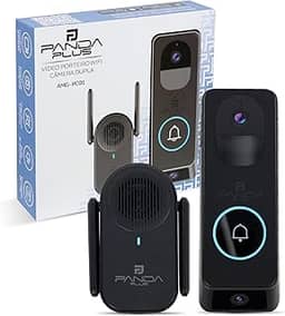 Vídeo Porteiro Interfone Inteligente Wifi Câmera Dupla Visão Noturna 180° HD Alexa Tuya Smartlife Panda Plus Áudio Bidirecional