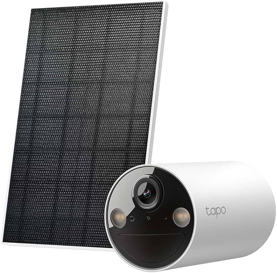 Tapo C410 KIT com bateria Wi-Fi para interiores/exteriores, 2K, 3 MP, 6400 mAh, deteção de pessoas por IA, visão noturna a cores, sem necessidade de hub, compatível com painel solar.
