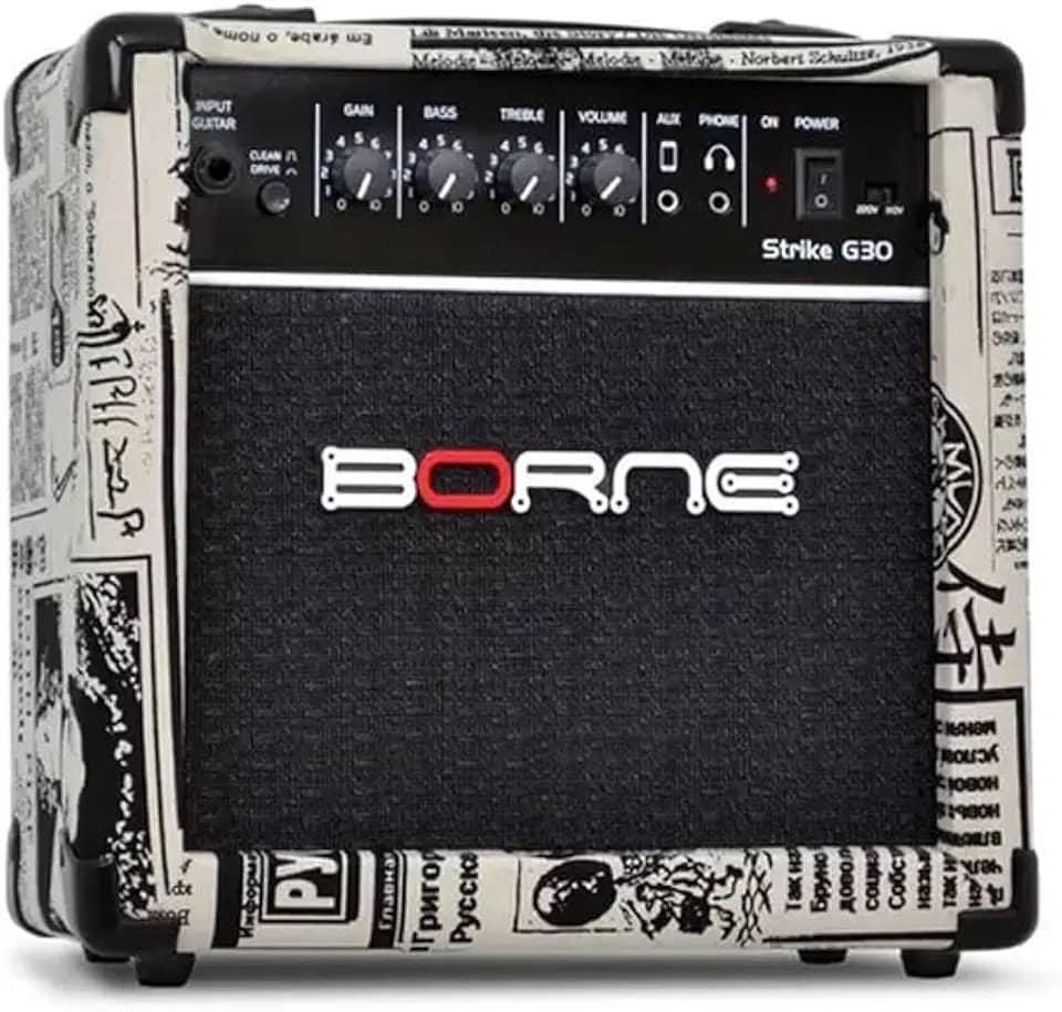 Amplificador Cubo Para Guitarra Borne Strike G30 Jornal 15W Bivolt Automático