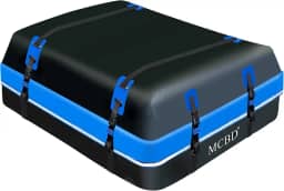 Bolsa de transporte de carga no telhado, bolsa de bagagem de teto de carro impermeável de 15 pés cúbicos para todos os veículos SUV com/sem trilhos, inclui 10 tiras reforçadas + 4 ganchos de porta,