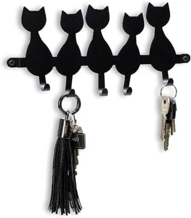 Porta Chaves Parede Decorativo, Gancho, Suporte Chaves Gatos - GEGUTON