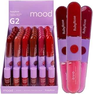 Batom e Gloss Líquido Duo LD09 HBF5699 Ruby Rose