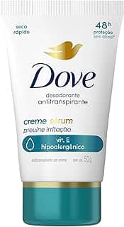 Dove Desodorante Antitranspirante em Creme Sérum Previne Irritação 50 G