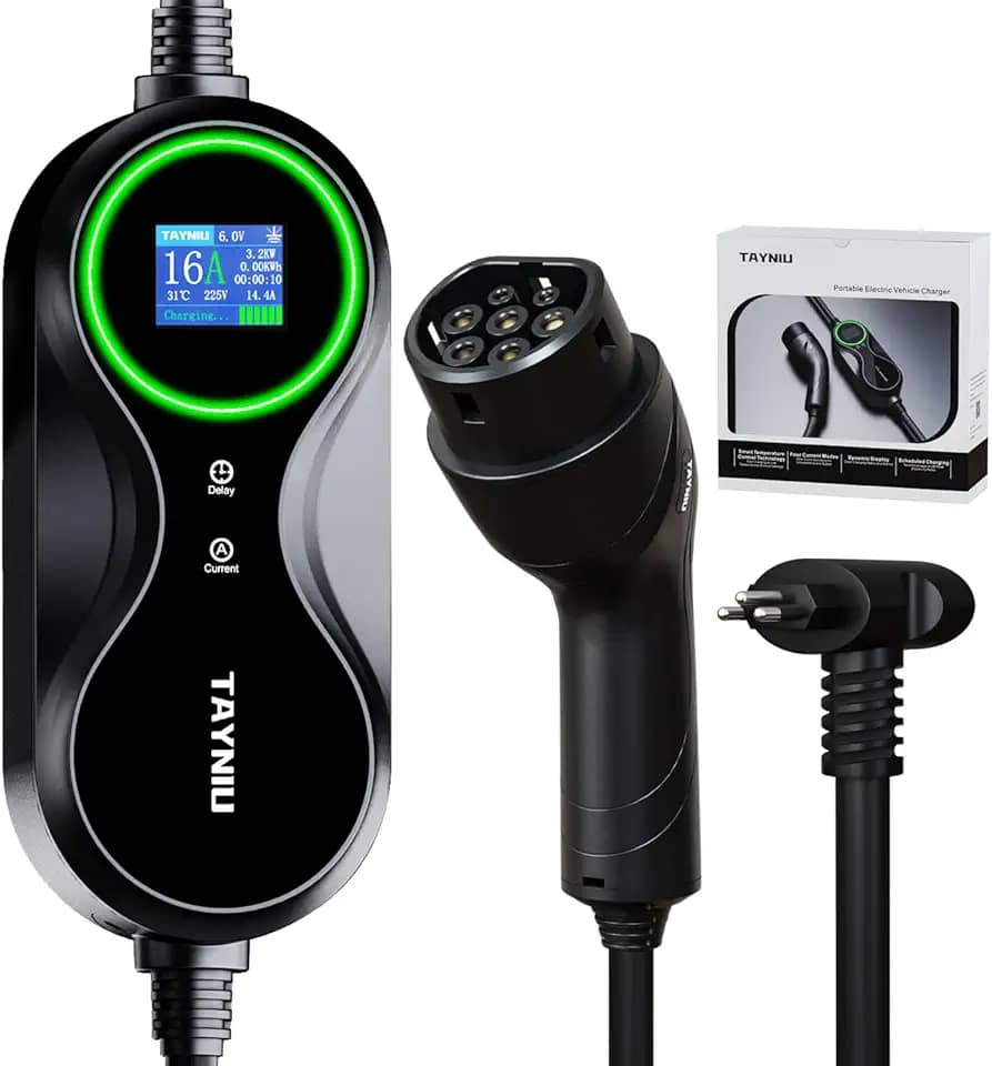 Infinity Portátil Carregador Para Carro Elétrico 3.5KW 8A 10A 13A 16A Tipo 2 Cabo De 5M Wallbox EV Compatível com BYD BMW Volvo Carro Dispensa aterramento