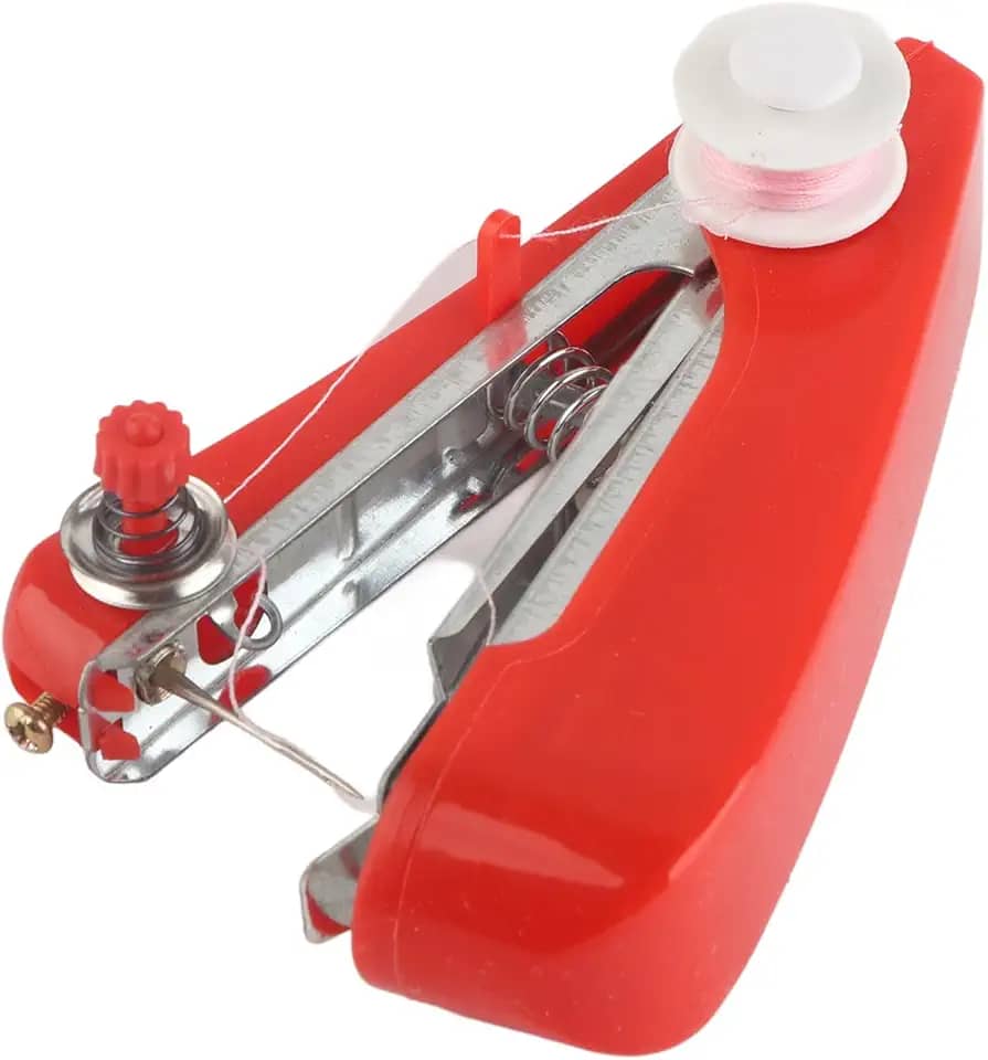 Máquina de costura portátil, mini máquina de costura para iniciantes, máquinas de costura de bolso, pequeno dispositivo de costura para costura rápida, faça você mesmo, roupas, família, viagens