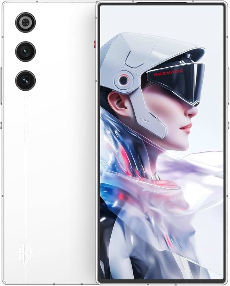 REDMAGIC 10 Air 120Hz Telefone para jogos, 5G Android Smartphone, 16GB RAM+512GB ROM, Snapdragon 8 Gen 3, 6.8" AMOLED Tela cheia, FHD+, 50MP Câmera, Dual-Sim, Celular desbloqueado Branco