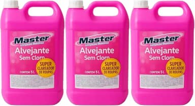 Alvejante Sem Cloro 15L (3x5L) – Kit Super Econômico para Roupas Brancas e Coloridas | Branqueamento Seguro