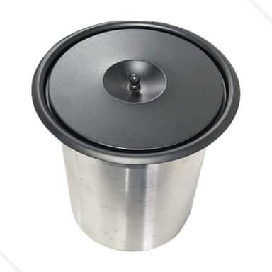 Lixeira de embutir Inox cozinha pia granito 3 litros gourmet luxo Preto