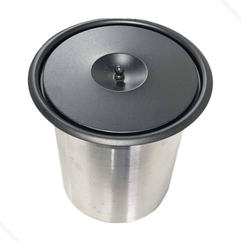 Lixeira de embutir Inox cozinha pia granito 3 litros gourmet luxo Preto