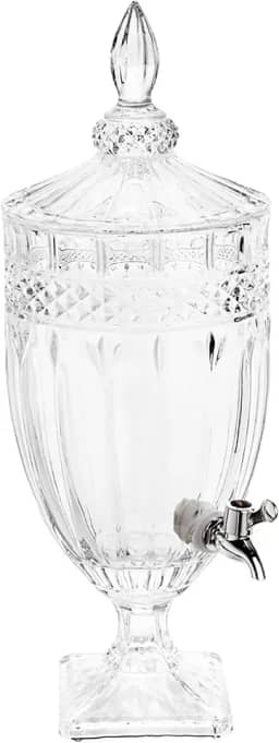 WOLFF - Suqueira de Cristal Ecológico com Pé e Tampa Brandon 4,5L