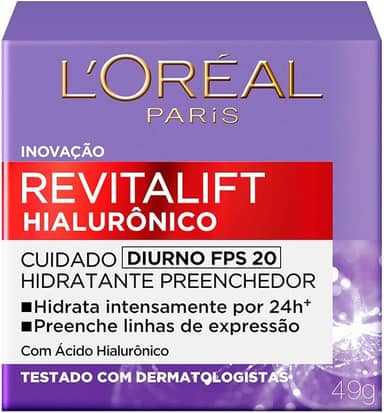 L’Oréal Paris L'Oréal Paris Revitalift Hialurônico Diurno Fps 20 - Creme Facial Anti-Idade 49G