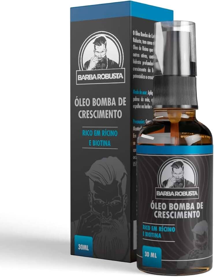 Barba Robusta Oleo Para Barba Tira Frizz Modela Barba Robusta Hidrata e Estimula o Crescimento da Barba