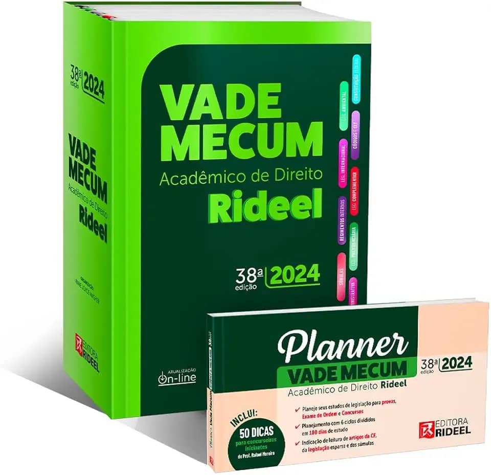 Vade Mecum Acadêmico de Direito Rideel 38ª Edição - 2024 + Planner de Estudos