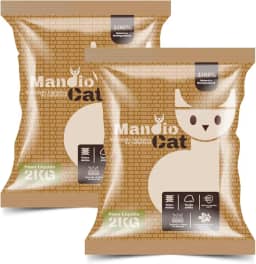 Areia Higiênica 4kg Biodegradavel Mandioca para Gatos Mndiocat Extra Fina