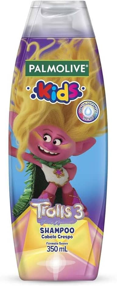Shampoo Infantil Palmolive Kids Trolls para Cabelo Crespo 350ml