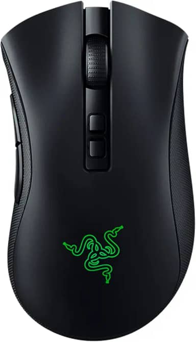 Razer Mouse para jogos sem fio DeathAdder V2 Pro: Sensor óptico DPI de 20K - Interruptor óptico mais rápido de 2ª geração - Iluminação RGB cromada - Vida útil da bateria de até 120 horas - 8 botões