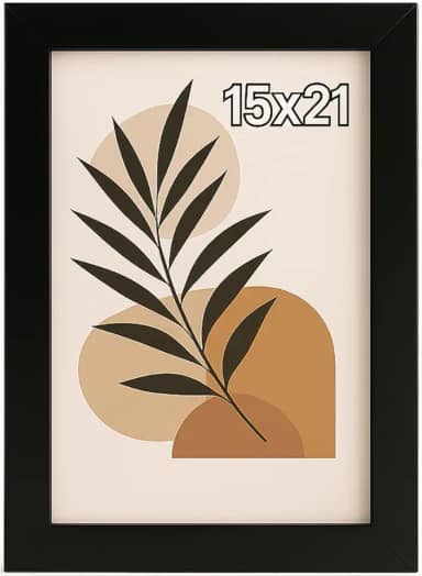 Kit 3 Porta-Retratos 15x21 Moldura Madeira Preto com Vidro para Foto Decoração Sala Escritório Quarto Premium IMPORT&SHOP (3, 15 x 21)